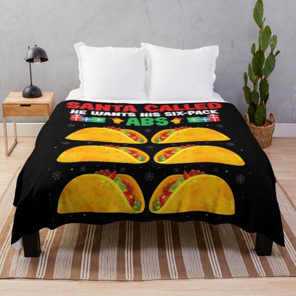 Item preview, Santa Called He Wants His Six-Pack Abs Gym Taco Christmas designed and sold by SelmaBonnie.