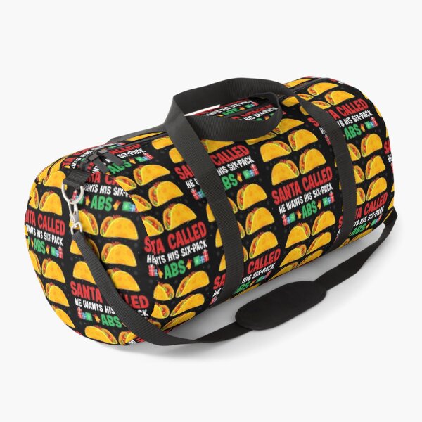 Item preview, Santa Called He Wants His Six-Pack Abs Gym Taco Christmas designed and sold by SelmaBonnie.