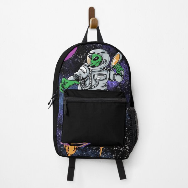 Item preview, Sci-Fi Alien Explorer in Astronaut Suit | Cosmic Alien Art with Purple Planet designed and sold by ConfuseLab Alt.
