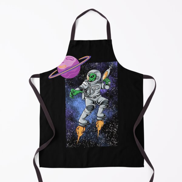 Item preview, Sci-Fi Alien Explorer in Astronaut Suit | Cosmic Alien Art with Purple Planet designed and sold by ConfuseLab Alt.