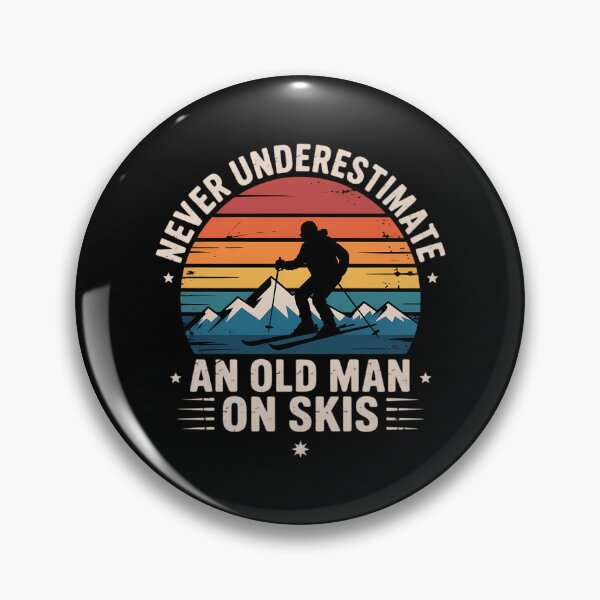 Item preview, Never Underestimate An Old Man On Skis Funny Skiing designed and sold by DentistLegal.