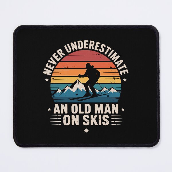Item preview, Never Underestimate An Old Man On Skis Funny Skiing designed and sold by DentistLegal.