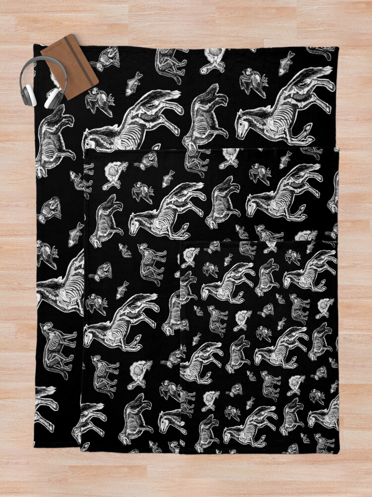 Alternate view of Veterinary Technician :: X-ray Animal Bones Anatomy Throw Blanket