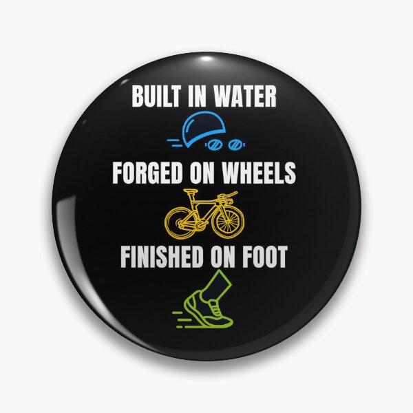 Item preview, Built in Water • Forged on Wheels • Finished on Foot | Triathlon Motivation Gift & Apparel designed and sold by endurothreads.
