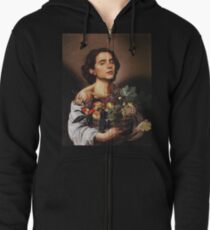 Timothee Chalamet Painting Meme Zipped Hoodie