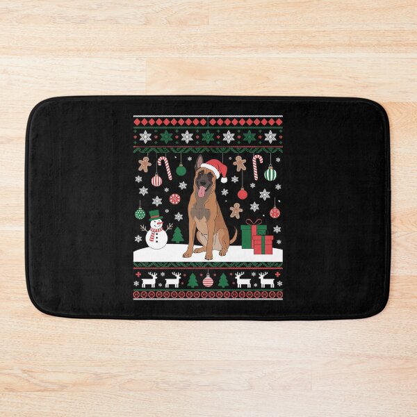 Item preview, Belgian Malinois Santa Happy Christmas Funny Ugly Christmas designed and sold by HardcoreTour.