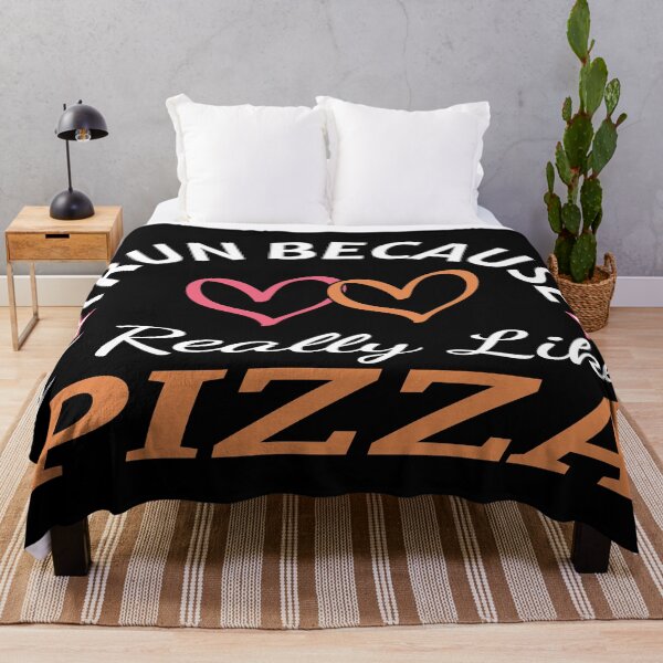 Item preview, I Run Because I Really Like Pizza – Funny Pizza Lover Running Quote, Humorous Foodie Gift for Fast Food Fans & Pepperoni Addicts designed and sold by karibov.