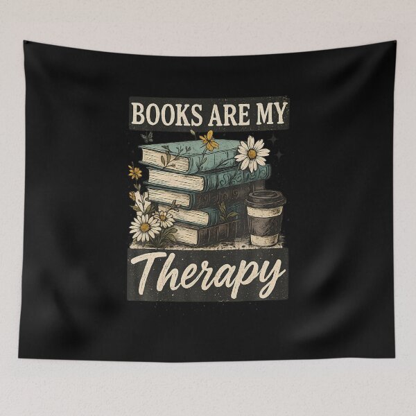 Item preview, Books Are My Therapy Reading Lover Floral Escape designed and sold by LeanneSandra.