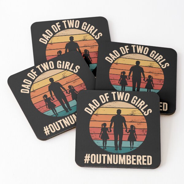 Item preview, Dad of two Girls Outnumbered 2 Daughters Father's Day designed and sold by DentistLegal.