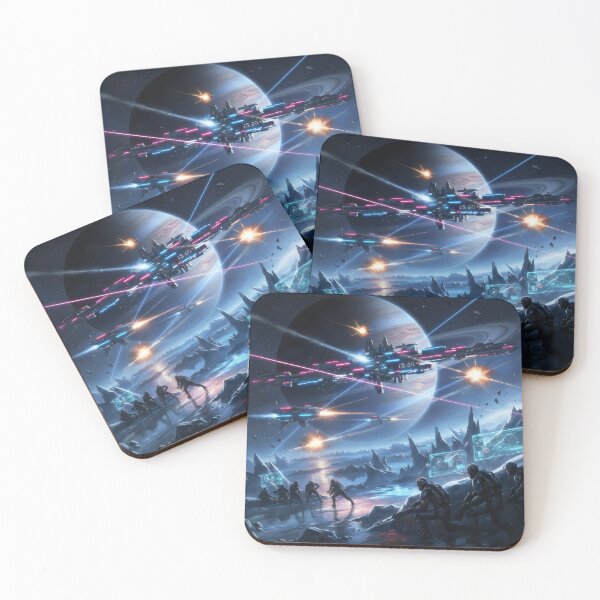 Item preview, Alien Planet War in the Void Sci Fi Battle Design designed and sold by SplashTastic.