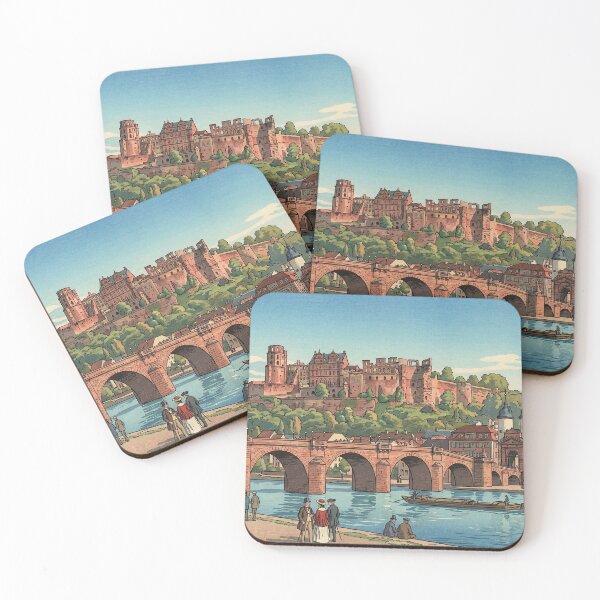Item preview, Heidelberg Castle Japanese Woodblock Print designed and sold by Takeda-art.