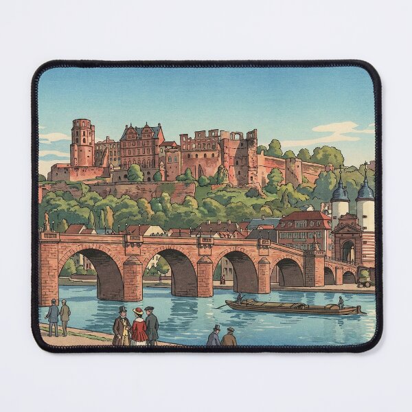 Item preview, Heidelberg Castle Japanese Woodblock Print designed and sold by Takeda-art.