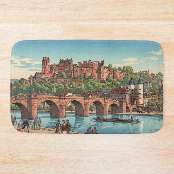 Item preview, Heidelberg Castle Japanese Woodblock Print designed and sold by Takeda-art.