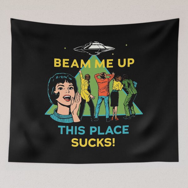 Item preview, Robin Beam Me Up This Place Sucks - Stranger, Alien UFO Abduction designed and sold by schwarzer0881.