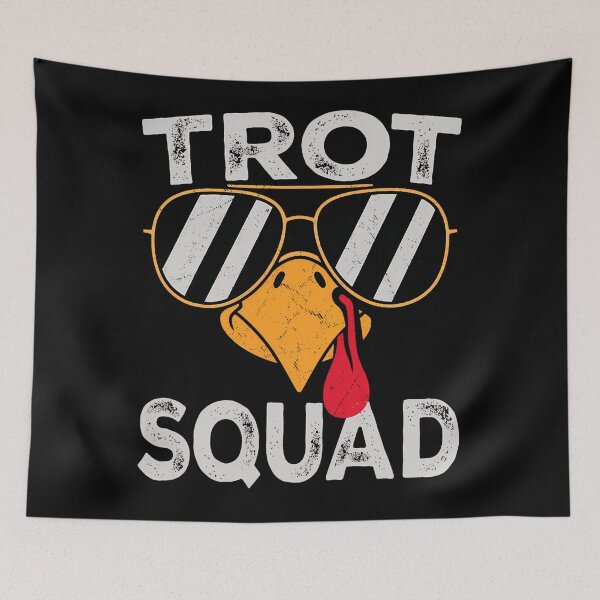 Item preview, Gobble Trot Fall Cute Happy Thanksgiving 80s Squad designed and sold by CalvinVanAuken.