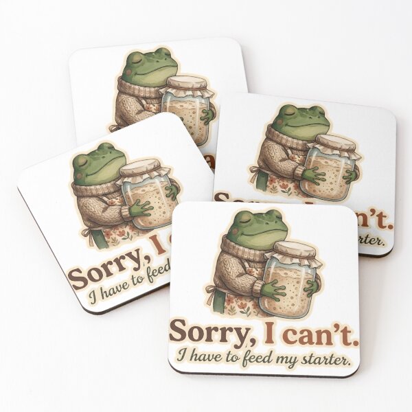 Item preview, Funny Introvert Baking Frog Sourdough designed and sold by MihaCottagecore.