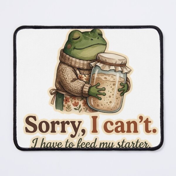 Item preview, Funny Introvert Baking Frog Sourdough designed and sold by MihaCottagecore.