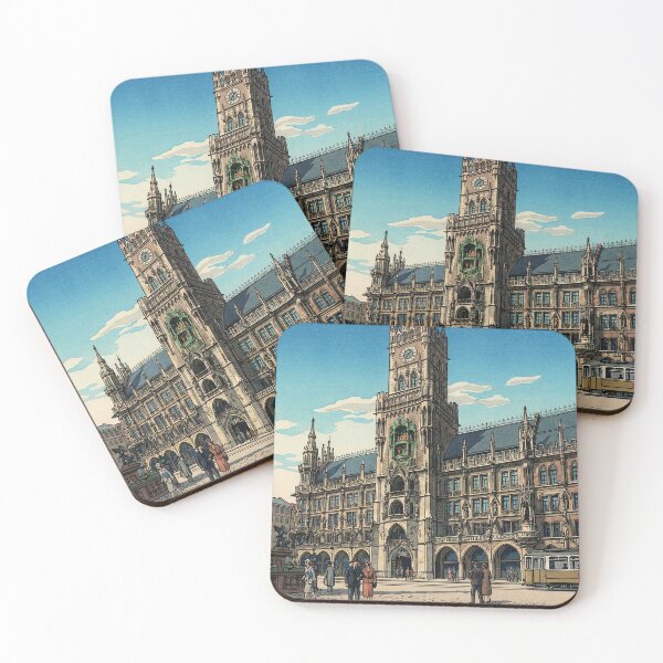 Item preview, Marienplatz of Munich Japanese Woodblock Print designed and sold by Takeda-art.
