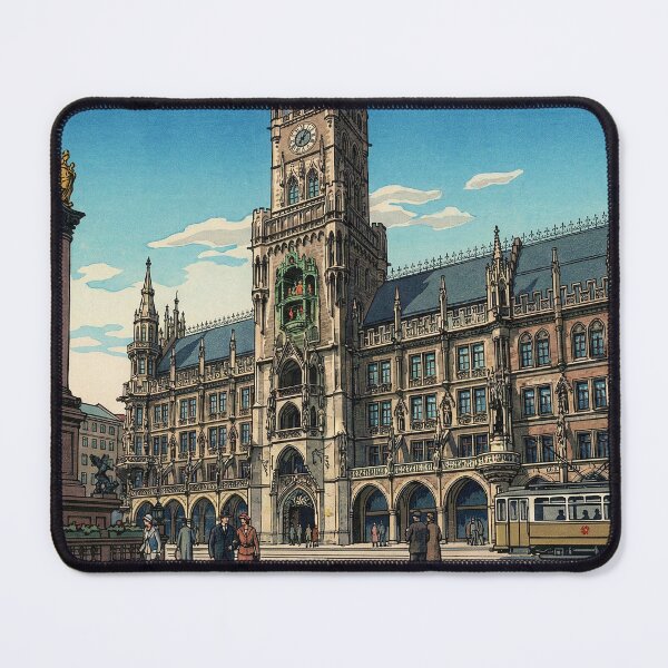 Item preview, Marienplatz of Munich Japanese Woodblock Print designed and sold by Takeda-art.