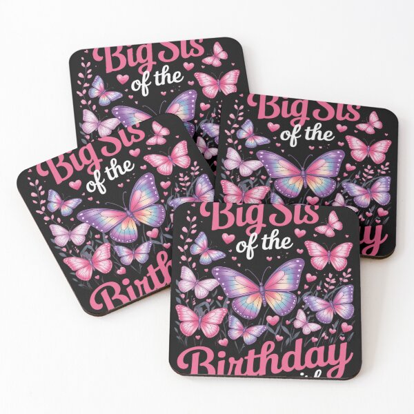 Item preview, Big Sis of The Birthday Girl Butterfly Party Family Matching designed and sold by ToggleBet.