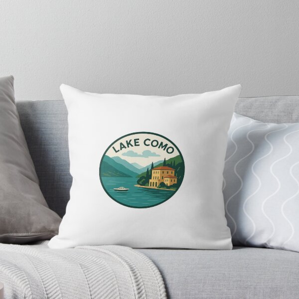 Item preview, Insignia de viaje vintage del lago de Como: diseño minimalista de pegatina transparente designed and sold by CamonicaVisual.