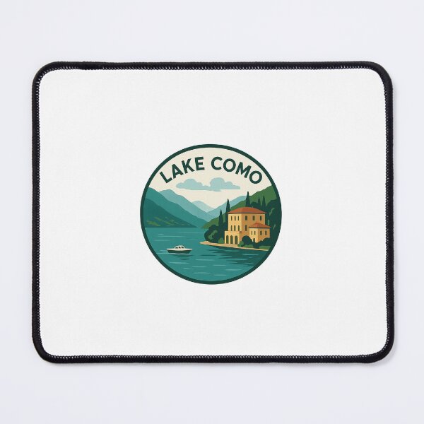 Item preview, Lake Como Vintage Travel Badge – Minimalist Transparent Sticker Design designed and sold by CamonicaVisual.