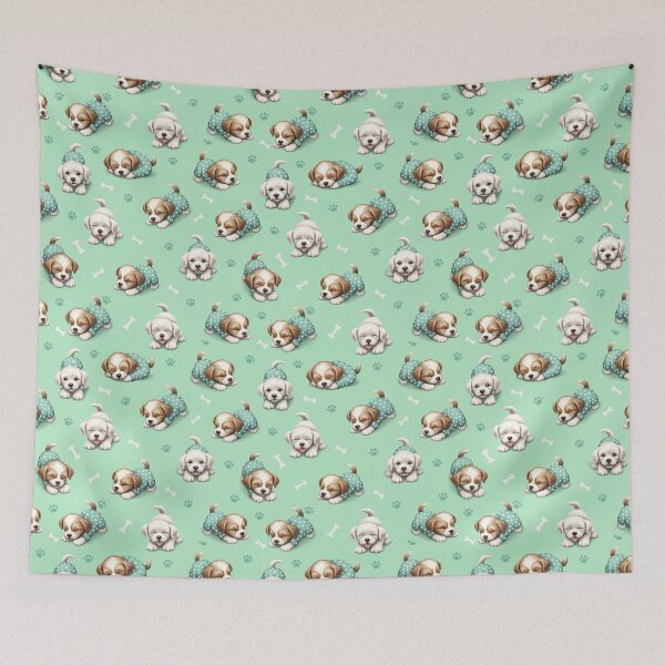 Item preview, Cute Puppy Seamless Pattern – Adorable Sleeping Dogs  designed and sold by jarvisdesignsJD.