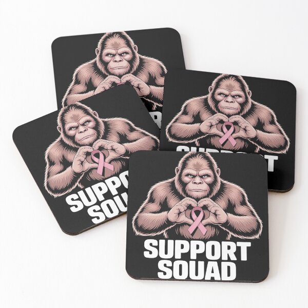 Item preview, Bigfoot Pink Ribbon Breast Cancer Awareness Support Squad designed and sold by ToggleBet.