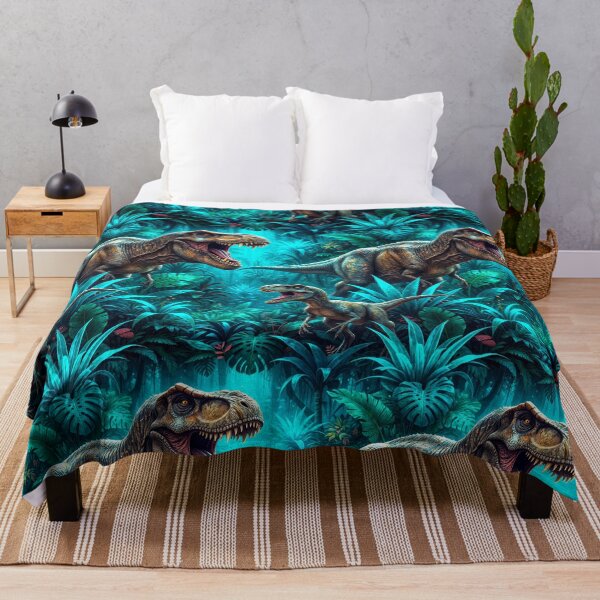 Item preview, Ferocious T-Rex in Jungle – Epic Dinosaur Artwork in Dense Tropical Forest designed and sold by jarvisdesignsJD.
