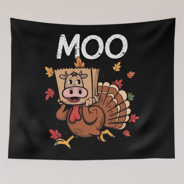 Item preview, Thanksgiving Funny Day Festive 90s Turkey Holiday Cow Moo designed and sold by rebeccathanuos.
