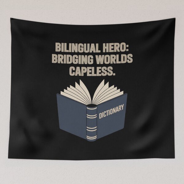 Item preview, Bilingual Hero Capeless Dictionary Graphic designed and sold by BubblePancake.