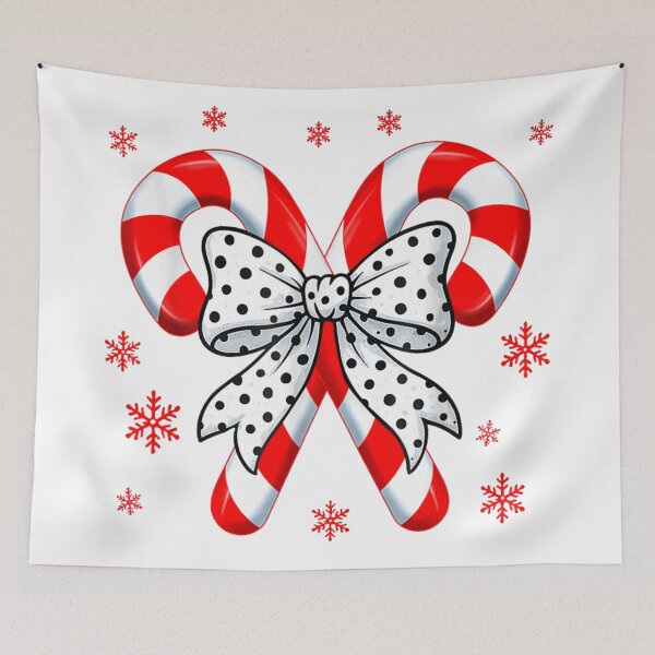 Item preview, Red Candy Canes Polka Dot Bow Christmas Holiday Sweet Art designed and sold by MassonCalepon.