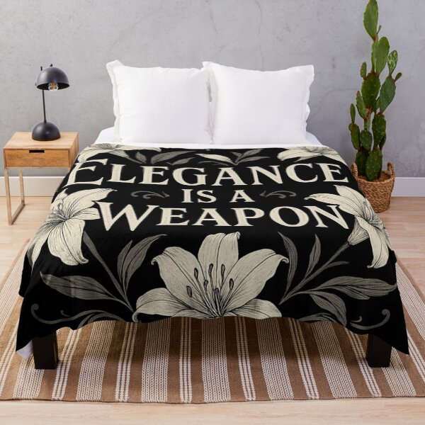 Item preview, “Elegance Is a Weapon” – Gothic Floral Quote – Dark Feminine Aesthetic designed and sold by Mouraludia.