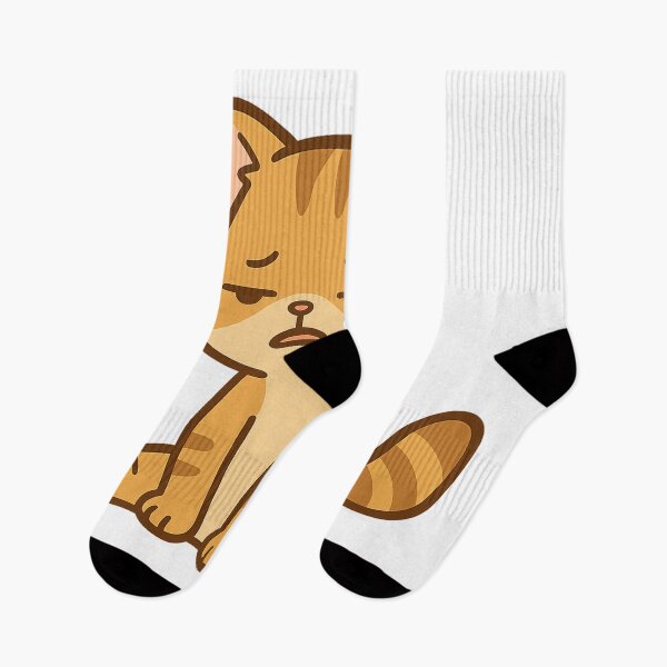 Item preview, Kawaii Tired Cat – Cute Exhausted Meme Art designed and sold by kimkosovo.