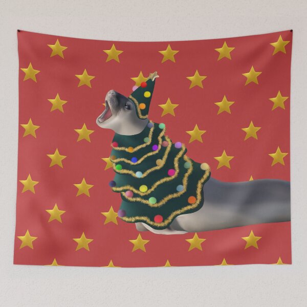 Item preview, Ihupuku (Elephant Seal) Christmas Tree designed and sold by GivernyKate.
