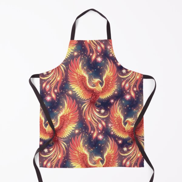 Item preview, Majestic Phoenix Seamless Pattern – Fiery Mythical Bird in Cosmic Night Sky designed and sold by jarvisdesignsJD.
