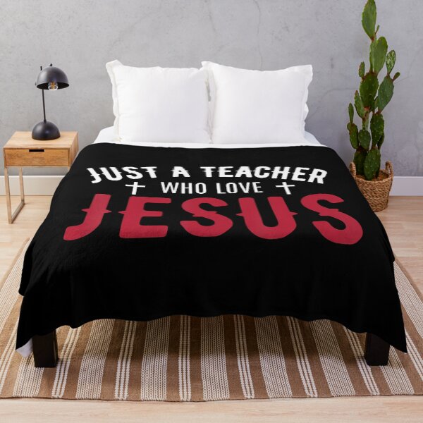 Item preview, Just A Teacher Who Love Jesus Funny Teacher Lovers Faith designed and sold by RebeccaCelia.