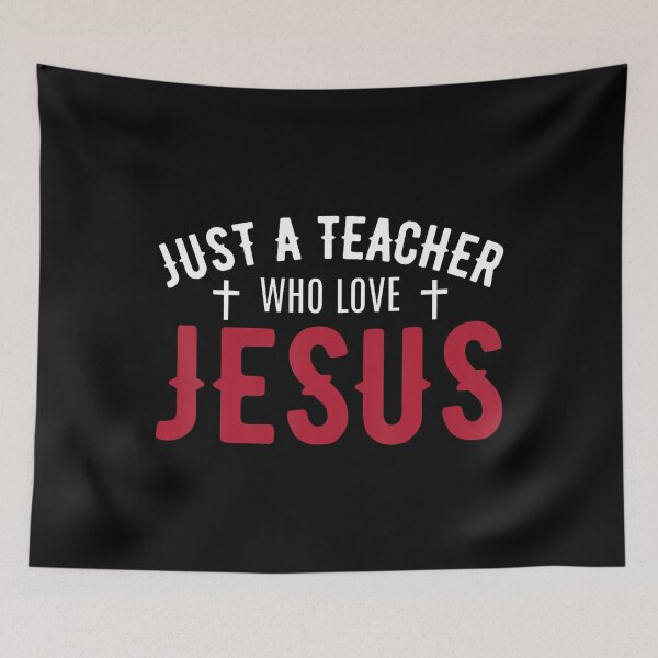 Item preview, Just A Teacher Who Love Jesus Funny Teacher Lovers Faith designed and sold by RebeccaCelia.
