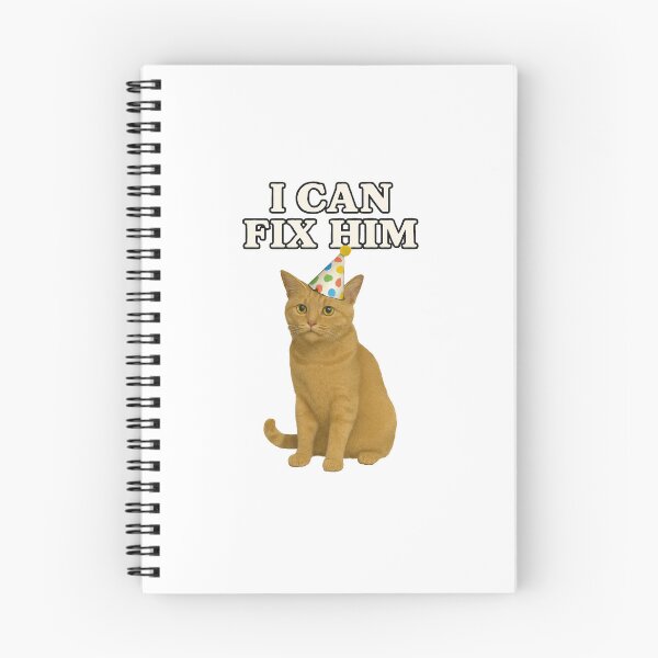 Item preview, I Can Fix Him – Sad Orange Cat Meme Design designed and sold by SillyGeuse.