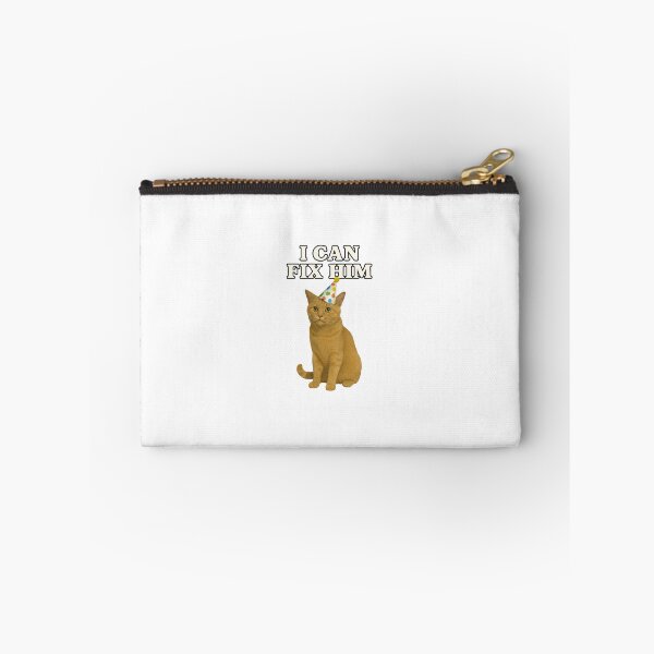 Item preview, I Can Fix Him – Sad Orange Cat Meme Design designed and sold by SillyGeuse.