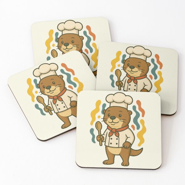 Item preview, otter chef kawaii art designed and sold by Sn1ver.
