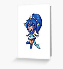 Vaporeon Magical Girl Chibi Greeting Card