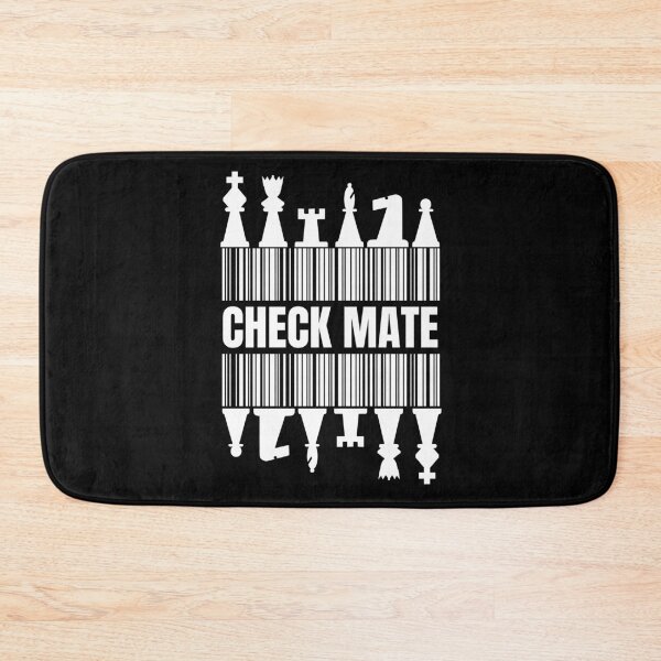 Item preview, CHECK MATE Chess Barcode - Minimal Gamer Geek Design designed and sold by ConfuseLab Alt.