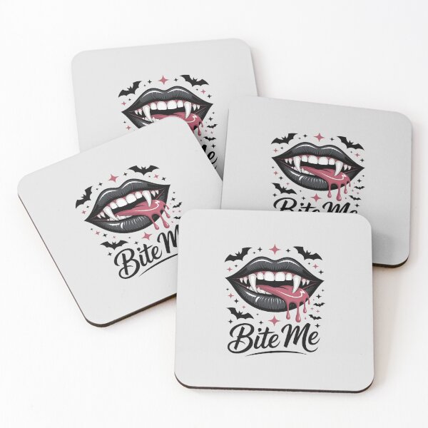 Item preview, Bite Me Vampire Lips Fangs Blood Gothic designed and sold by BubblePancake.