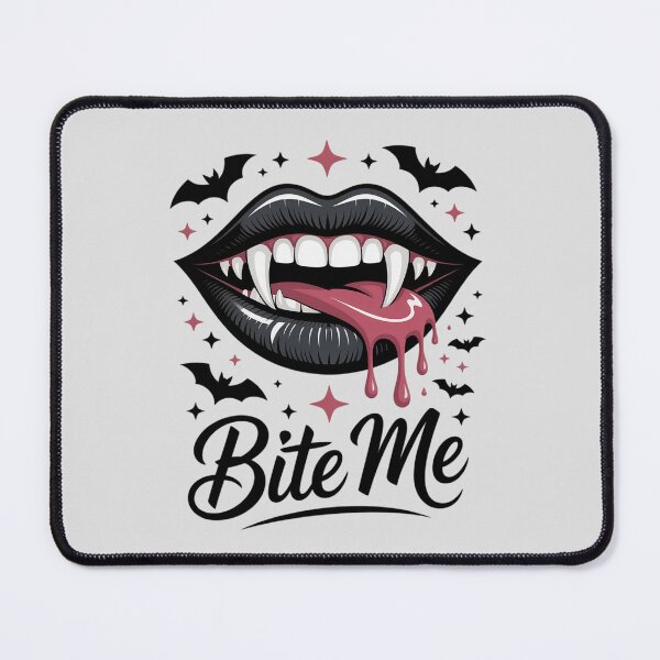 Item preview, Bite Me Vampire Lips Fangs Blood Gothic designed and sold by BubblePancake.