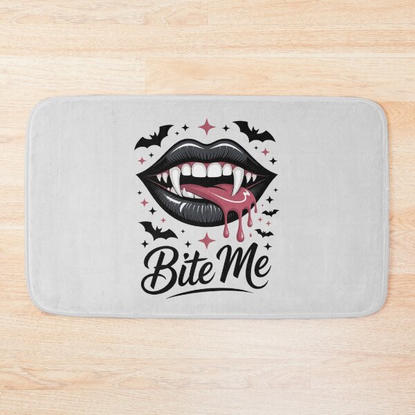 Item preview, Bite Me Vampire Lips Fangs Blood Gothic designed and sold by BubblePancake.