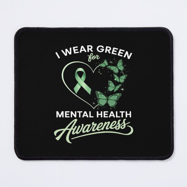 Item preview, I Wear Green For Mental Health Awareness Butterfly Heart designed and sold by GaryPacheco6.
