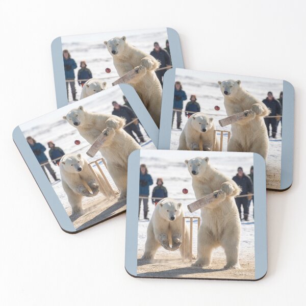 Item preview, Polar Bears Play Cricket designed and sold by Tridentulus.