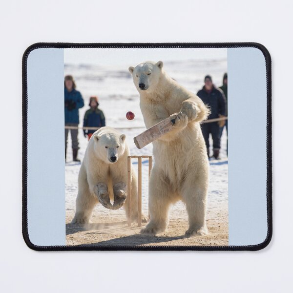 Item preview, Polar Bears Play Cricket designed and sold by Tridentulus.