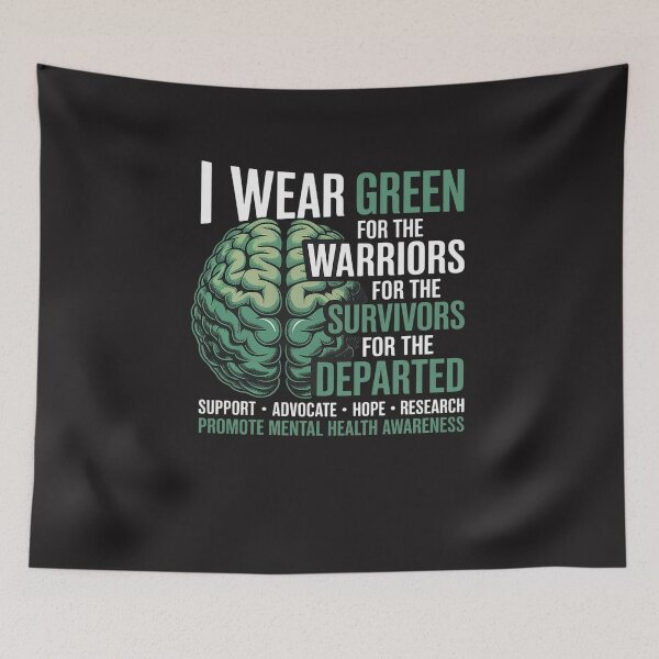 Item preview, I Wear Green For Mental Health Awareness Fight The Stigma designed and sold by GaryPacheco6.